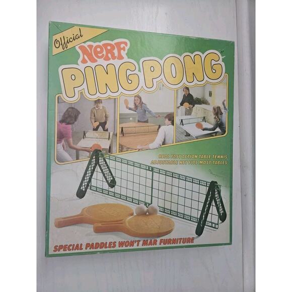 Parker Brothers Other - Vintage 1982 Official‎ NERF Ping Pong Indoor Game In Box